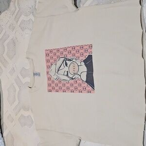 GG Print Beige Graphic Tee